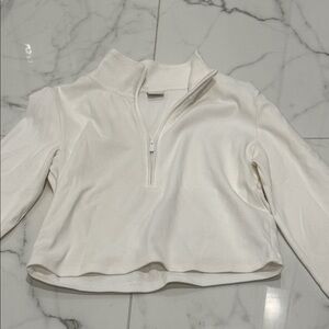 Artizia Sunday Best White Quarter-Zip Pullover